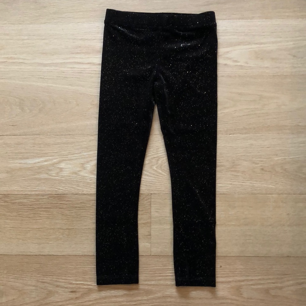 Crew cuts velvet sparkle leggings